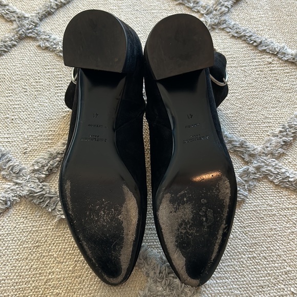 SAINT LAURENT SUEDE BLACK BOOTS - Picture 5 of 8